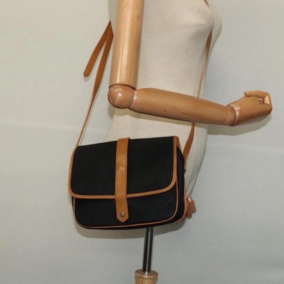 SAINT LAURENT Shoulder Bag PVC Black Auth bs24667